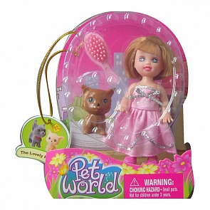 Кукла Defa с питомцем - Мир любимых животных, 16 см. (Defa Lucy, 267d)